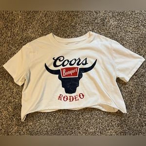 Coors Banquet Rodeo Crop Top